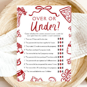 Invitation Main Tirée Italienne Au-Dessus Ou Sous Baby shower