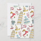 Invitation Main Tirée Italienne Rome Méditerranée Party (Dos)