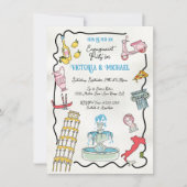 Invitation Main Tirée Italienne Rome Méditerranée Party (Devant)