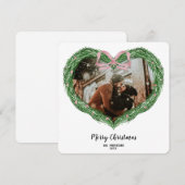 Invitation Main tirée Joyeux Noël Coeur Fer photo (Devant / Derrière)