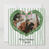 Invitation Main tirée Joyeux Noël Coeur Fer photo (Devant)