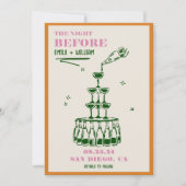 Invitation Main Tirée La Nuit Avant Le Dîner De La Répétition (Devant)