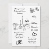 Invitation Main Tirée La Nuit Avant Le Dîner De La Répétition (Dos)