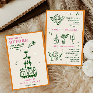 Invitation Main Tirée La Nuit Avant Le Dîner De La Répétition