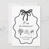 Invitation Main Tirée Mon Épouse Sur Ma Photo Du Jour De Mari (Devant)