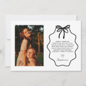 Invitation Main Tirée Mon Épouse Sur Ma Photo Du Jour De Mari (Dos)