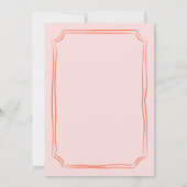 Invitation Main Tirée Quirky Fun Retro Engagement Party (Dos)