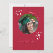 Invitation Main tirée Quirky Red Graduation Party (Dos)