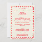 Invitation Main Tirée Rétro Unique Quirky Tout En Un Mariage (Dos)