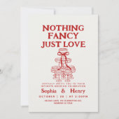 Invitation Main Tirée Rien Fancy Just Love Quirky Mariage (Devant)