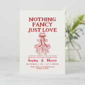 Invitation Main Tirée Rien Fancy Just Love Quirky Mariage (Debout devant)