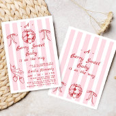 Invitation Main Tirée Rouge Un Baby shower Sucré Berry