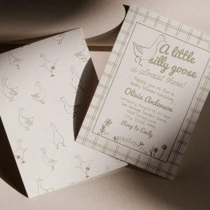 Invitation Main Tirée Silly Goose Genre Baby shower neutre
