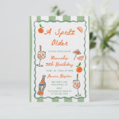 Invitation Main Tirée Un Spritz Anniversaire Fête (Debout devant)