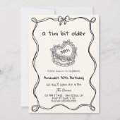 Invitation Main Tirée Une Tini Un Peu Plus Ancienne Fête D'An (Devant)
