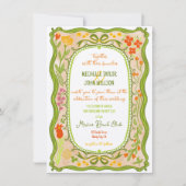 Invitation Main unique Whimsical Floral Bow Doodle tiré (Devant)