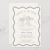 Invitation Main Whimsical tiré des encouragements à la mariée (Devant / Derrière)