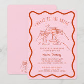 Invitation Main Whimsical tiré des encouragements à la mariée (Devant / Derrière)