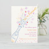 Invitation Main Whimsical tiré Floral Fun Engagement (Debout devant)