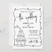 Invitation Main Whimsical tiré Mariage Quirky (Devant)
