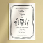 Invitation Main Whimsical tiré Mariage Quirky<br><div class="desc">Main Whimsical Tirée Faire-part de mariage Quirky</div>