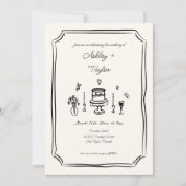 Invitation Main Whimsical tiré Mariage Quirky (Devant)