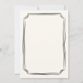 Invitation Main Whimsical tiré Mariage Quirky (Dos)