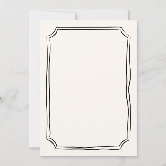 Invitation Main Whimsical tiré Mariage Quirky (Dos)