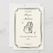 Invitation Main Whimsical tiré Mariage romantique (Devant)
