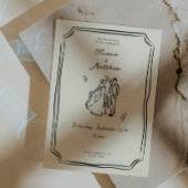 Invitation Main Whimsical tiré Mariage romantique