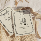 Invitation Main Whimsical tiré Mariage romantique