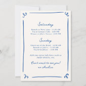 Invitation Main Whimsical tiré Marine Blue Bach Itinéraire (Dos)