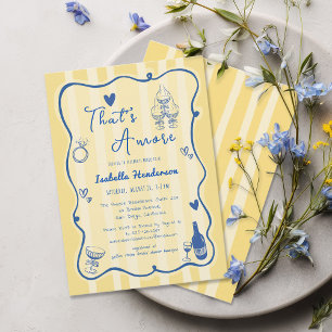 Invitation Main Whimsical tiré qui est une plus Fête des mari