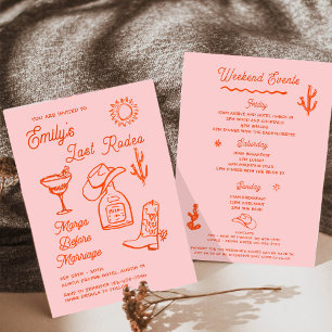 Invitation Main Whimsical tiré Western Bachelorette Party
