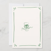 Invitation Main Whimsical tirée Green Engagement Party (Dos)