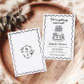 Invitation Main Whimsical Tirée main manuscrite Mariage irky