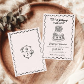 Invitation Main Whimsical Tirée main manuscrite Mariage irky
