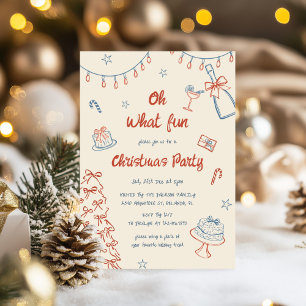 Invitation Main Whimsical Tirée Oh Quelle Fun Noël