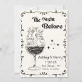 Invitation Main Whimsical Tirée Quirky La Nuit Avant (Devant)