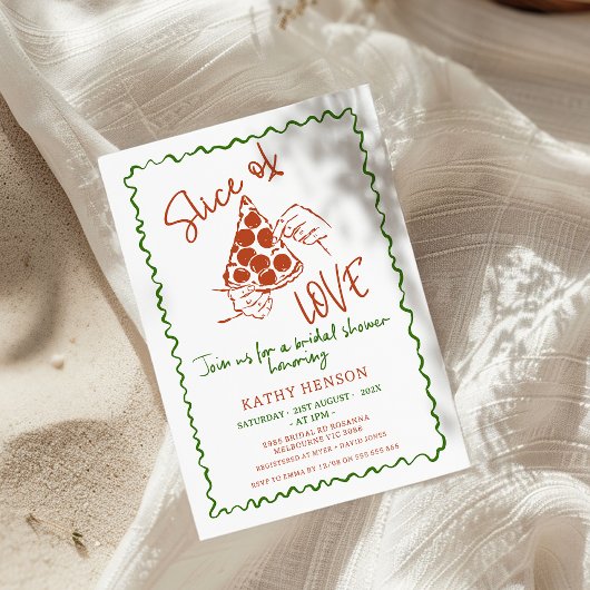 Invitation Main Whimsical Tirée tranche De Fête des mariées D