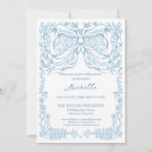 Invitation Main Whimsical unique tiré classique bébé garçon (Devant)