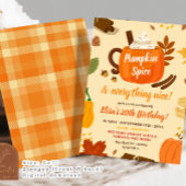 Invitation MainDrawn Citrouille épice et tout Nice