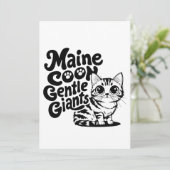 Invitation Maine Coon Géants gentils Chat (Debout devant)