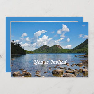 Invitation Maine Jordan Pond Photo Anniversaire