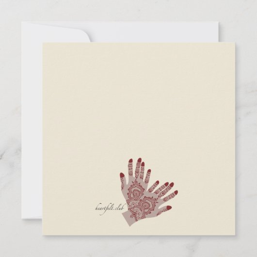 Invitation Mains au henné (Dos)