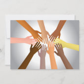 Invitation Mains colorées (Devant)