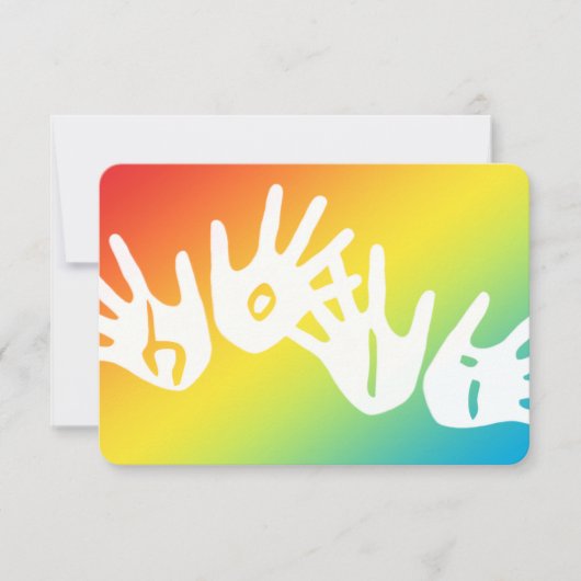 Invitation mains de la couleur (Devant)