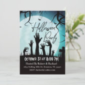 Invitation Mains Du Graveyard Éffrayant Adulte Halloween (Debout devant)