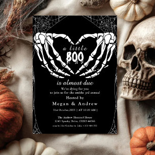 Invitation Mains osseuses en forme de coeur Fête Halloween
