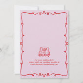 Invitation Mains Whimsical Rose Tirée Mariage Enregistrer La  (Dos)